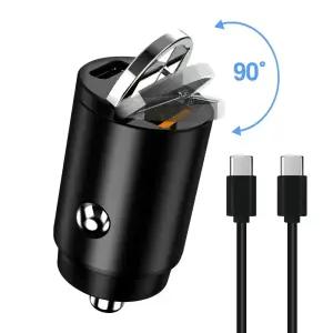 엑스트라 45W PPS 듀얼포트 차량용 시거잭 매립형 초고속 충전기 (USB-A 퀵차지 4.0 + C타입) + CtoC 60W PD케이블 제공 MX470 혼카