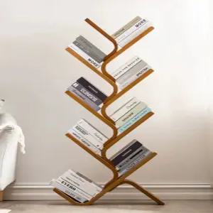 북 타워 수납 조립 스탠드 곡선형 7층 랙 선인장 나무형 책장 철제 사다리형
