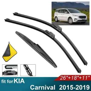 기아 카니발 후면 와이퍼 블레이드에 맞는 자동차 앞 유리 블레이드 부드러운 고무 자동 2015 2016 2017