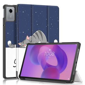 호환 레노버 아이디어탭 11 케이스 TB336FU 트리폴드 마그네틱 가죽 스탠드 스마트 페인티드 커버 (펀다 호