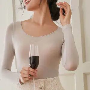 가벼운 여성내복상의 초경량 내의 기모내복 웜웨어
