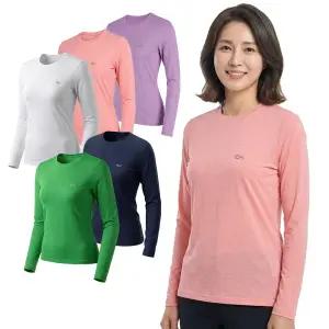 1+  1 여름 여성 쿨 라운드 긴팔 냉감 티셔츠 운동 작업복 이너웨어 아웃도어 435