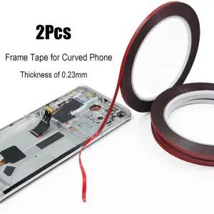 2x 휴대 전화 LCD 곡선 스크린 프레임 뒷면 커버 삼성 Xiaomi 용 0.23mm 실란트 강력한 폼 양면 테이프의