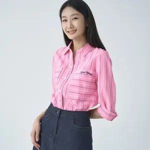 [지센] 여성 스트라이프 포켓 셔츠 LCWSO322_PK