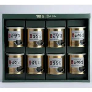 Ksr 하나맛김 일품 조미 곱창김 선물세트 8캔 김 조미김 대천김 도시락김