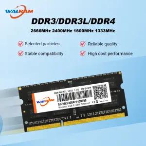 WALRAM 메모리 램 DDR3 DDR3L 8GB 4GB DDR4 16GB 3200MHz 2666MHz 2400MHz 1600MHz Sodimm 노트북용 내장