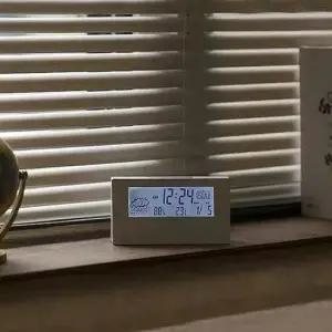 [데코] 디지털 조명LED 9011A 탁상시계 온도습계 무소음알람 무소음