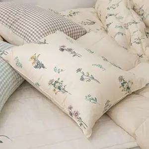 해피니 와일드 플라워 순면 베개커버 50x70cm (베이지) (베개솜 별매)