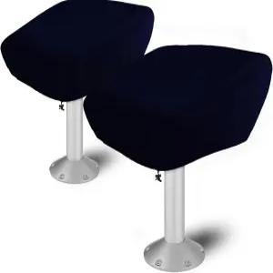 YOUSEEN 해양 등급 보트 접이식 의자 커버 (2개입) 요트 낚싯배 및 카약용 UV 방지 (네이비 블루 61cm 길이