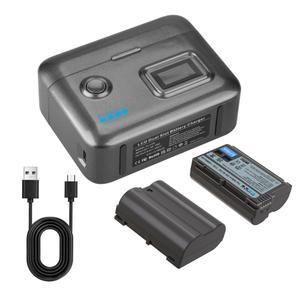 호환 Z8 ZR Z7II ZF Z6III Z7 Z6 D850 D810A D7500 EN-EL15c 충전식 배터리 및 고속 2슬롯 충전기