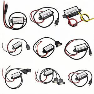 12V 24V  5V 3A 15W 차량용 전원 변환기 DC-DC 스텝다운 모듈 어댑터 USB-A 암타입-C듀얼 USB오픈 와이어