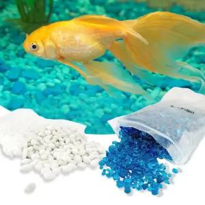 마리모 구피 베타 새우 어항 유리자갈 250g (특가) 유리자갈 유리파란자갈