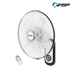[케이페이지] 벽걸이 리모컨 선풍기 KEF-W2616R 5엽 3단 좌우회전 타이머 자연/수면풍