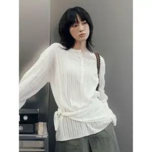 제너럴아이디어 시스루 헨리넥 풀오버 [IVORY] GF1LKP514 383887