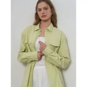 제너럴아이디어 UNI 워시드 더블 포켓 셔츠 [LIME] GF1USH002 383906