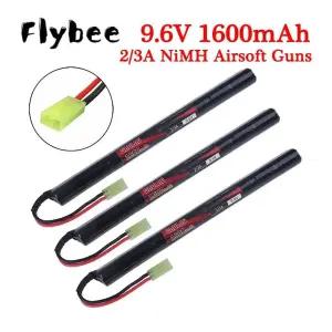 AK47 MP5K RPK PKM G36C MC51 장난감 부품용 Tamiya 커넥터 있는 9.6V 1600mAh 2/3A NIMH 배터리 Airsoft