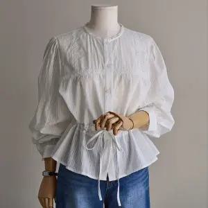 (안나앤모드) pure 레이스 스트링 블라우스 [셔츠EDY77]