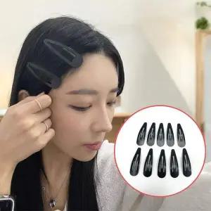 [에이치플러스몰]똑딱핀 머리핀 ZF 6.8cm 검정 10P