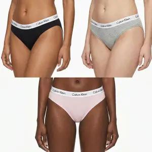 캘빈클라인 CK 언더웨어 캐러셀 코튼 비키니 여성 삼각팬티 속옷 3팩 세트 QP1258O-033