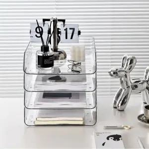 문서 파일 서류 투명 아크릴 A4용지보관함 사무실책상용품 사무실파일정리