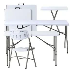 접이식테이블 철제입식 간이식탁 원룸다용도 접는책상 야외테이블