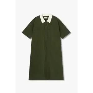 [갤러리아] [26년 여름기획]배색 카라넥 반팔 원피스(9176241983)