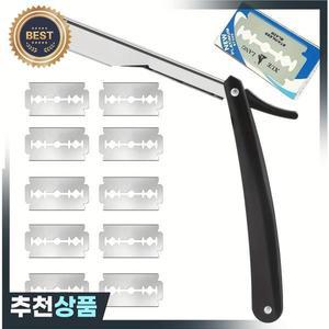 남성용 빈티지 수동 면도기 - 10개의 면이  클래식 이발소 면도 손질  헤어 스타일링에 적합