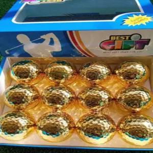 골프 골드 도금 금속 볼 연습용 경기용 선물용 이중 구조 골프공 공선물 금골프공 예쁜골프공