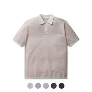 [폴햄] 남성 카라넥 투톤 반팔 니트_PHF2ET1050