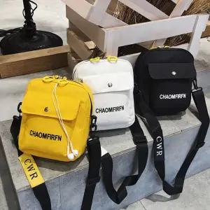 미니 크로스백 레터링 가방 캔버스 키즈 핸드폰 가방 nZx6+8ALS