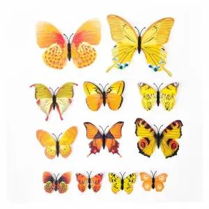 TBZ PW DIY나비데코세트(12개입)옐로우믹스 파티용품
