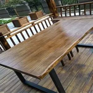 카페 우드슬랩 테이블 뉴송 통원목 다이닝 업소용 커피숍