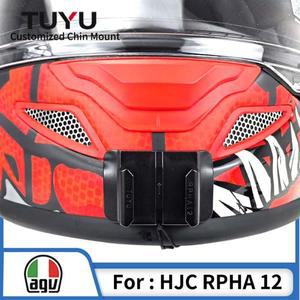 HJC RPHA12 GoPro13 용 맞춤형 알루미늄 헬멧 턱 마운트 12 11 10 Insta360 X4 AcePro2 DJI Action 5Pro 4