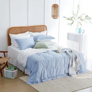 [롯데백화점]소프라움 라이트셀 헝가리산 구스 차렵이불 Q (블루/화이트) 여름