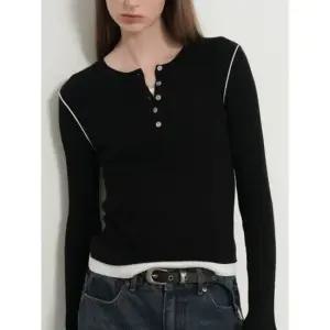 제너럴아이디어 헨리넥 레이어드 니트 풀오버 [BLACK] GF1LKP507 382445