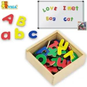 마그넷 자석 영어 글자 영문 원목 컬러 52P 글씨 알파벳 우드/학교/저학년/한글/공부/홈/스쿨/두뇌/발달/사