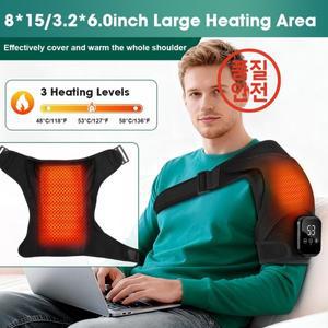 전기 가열 어깨 마사지기 보호대 조절 가능한 지원 벨트 팔 근육 이완용