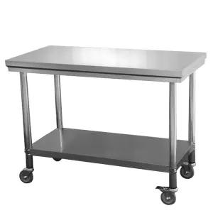 서스 바퀴고정 선반 이동식 주방 테이블 현장 포장대 바퀴