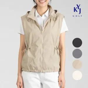 김영주골프 봄가을 하이넥 스트링 포켓 조끼 경량 데일리 여성 골프 베스트 DQSLVE09