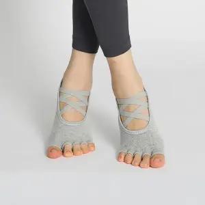 여자 요가 필라테스 실내 운동 크로스 밴딩 양말 삭스 논슬립 토삭스 발가락 반발 레깅스