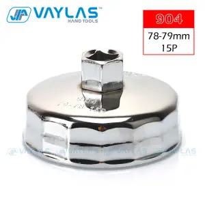 호환 12 인치 스퀘어 닥터 스틸 오일 필터 렌치 캡 하우징 도구 리무버 15 플루트 기아 모던 범용 78mm-79m