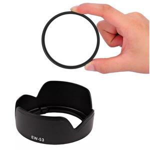 UV 필터 EW-53 총검 렌즈 후드, 캐논 호환호환 EOS R100 R50 RF-S 18-45mm, M6 M50 II M10 렌즈용, 49mm