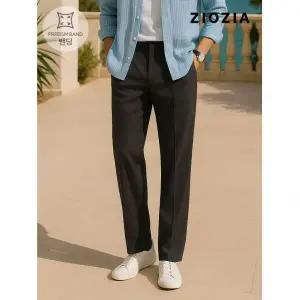 지오지아 세미와이드핏 사이드밴딩 슬랙스 AED1PP1101_B