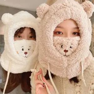 커플 알파카 후드워머 넥워머 털모자 머플러 목도리 zoQ9+3NBy