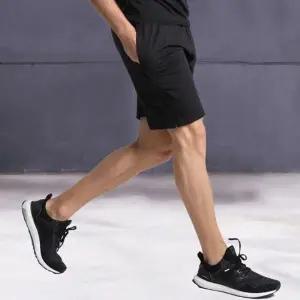 [모로엠] 남성 헬스 조깅 기능성 레이어드 반바지 블랙 ON-PTH-QWFMRLL4