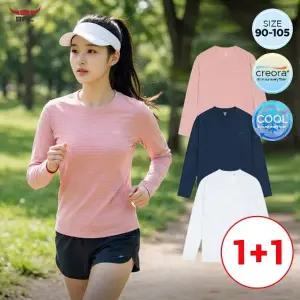 [1+1]BFL 여성 사계절 크레오라 냉감 라운드 긴팔티셔츠 이너티 고스판 S2ERTS-102W