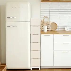 [보노하우스]보노 심플리 240 서랍장 6단 슬림형 인테리어 수납장 1+1