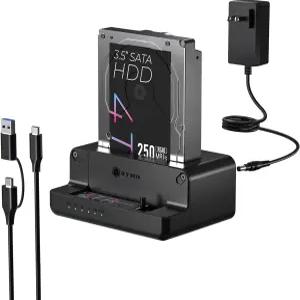 M.2 NVMe 및 SATA SSD/HDD 하드 드라이브 도킹 스테이션 ICY BOX USB-C 10Gbps 클론 리더 2.5인치/3.5인치