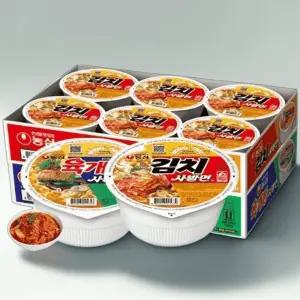 육개장사발면 김치사발면 24개입 컵라면박스 육개장 김치 라면