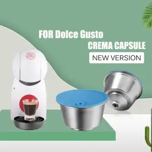 호환  재사용 캡슐 포드 돌체 구스토 용 스테인리스 스틸 리필 가능 에스프레소 커피 필터 커피 탬퍼 포함